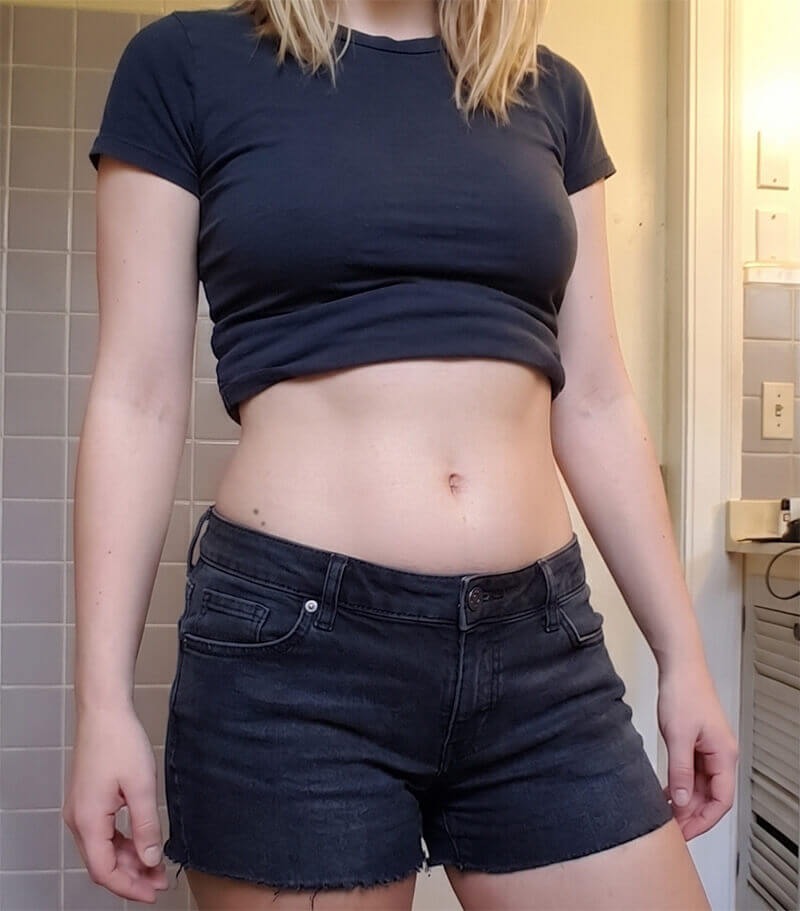 After 6 weeks — flat abdomen